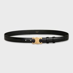 Celine Black Belt with Gold Buckle